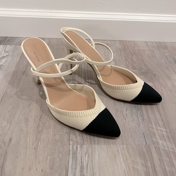 JustFab Shoes - NWT Kelly Rowland White and Black Pumps